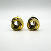 Vintage Chunky 14ct Gold Lovers Knot Leverback Earrings Heavy 4.5g