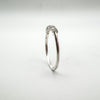 0.21ct CZ Half Hoop Ring in Sterling Silver Size M - N Wedding Eternity Stacking