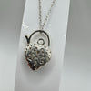 Open Heart Locket & 20” Necklace in Sterling Silver 925 *