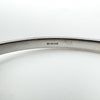 0.30ct Black & White Natural Diamond Heart Bangle Bracelet Sterling Silver 925