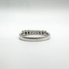 0.35ct CZ Half Hoop Band Ring in Sterling Silver Eternity Wedding Stacking Q - R