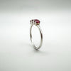 0.30ct Natural Ruby Trilogy Ring in Sterling Silver 925 Size O - P