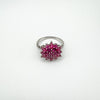 1.25ct Natural Ruby Cluster Ring in Sterling Silver 925 Size U - V by Gemporia