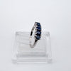 0.50ct Sapphire Eternity Stacking Wedding Ring in Sterling Silver Size L - M 925