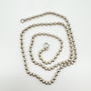 20” Beaded Ball Chain in Sterling Silver 925 Heavy 16g Unisex