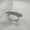 Modernist CZ Sif Jakobs Ring Size O - P Sterling Silver 925