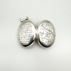 Vintage Engraved Locket in Sterling Silver 925 Sweet Love Note Message Engraved