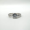 0.50ct CZ Solitaire with CZ Shoulders in Sterling Silver Ring Size K - L