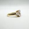 9ct Gold 2ct CZ Trilogy Ring Size N - O