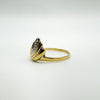 Art Deco 9ct Gold Diamond Ring on a Sterling Silver Band Size L - M