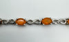 5ct Orange Fire Opal Infinity Tennis Bracelet in Sterling Silver by TGGC 10g