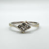 9ct White Gold 0.20ct Diamond Ring Size N - O *