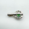 Created 0.25ct Emerald & Natural Diamond Pendant in Sterling Silver 925