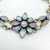 Moonstone 7” Bracelet in Sterling Silver 925 Heavy 16g *