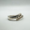 0.03ct Diamond Engagement Wedding Eternity Stacking Ring Sterling Silver P Q