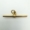 Vintage 9ct Gold T - Bar Pendant Charm 2.6g 