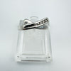 CZ Crossover Ring in Sterling Silver Size M - N *