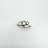 Vintage 0.30ct CZ Trilogy Ring in Sterling Silver 925 K - L Engagement Stacking