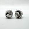 Chunky Lovers Knot Stud Earrings in Sterling Silver 925 *