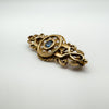 Vintage 9ct Gold Sapphire & Pearl Seed Brooch