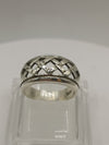 Sterling Silver Criss Cross Ring Size K - L *