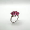 1.25ct Natural Ruby Cluster Ring in Sterling Silver 925 Size U - V by Gemporia