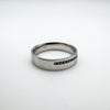 0.20ct Black Diamond Platinum 5mm Band Ring Size T U RRP New £1950 Box & Reciept