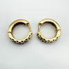 9ct Gold Small Chunky 0.30ct Diamond Huggie Hoop Earrings