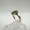 Green Peridot & White Topaz Sterling Silver Ring Size R - S by TGGC August