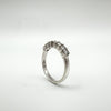 0.35ct CZ Half Hoop Band Ring in Sterling Silver Eternity Wedding Stacking Q - R