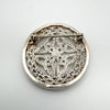 Vintage Large Round Celtic Brooch in Sterling Silver 925 Heavy 14g