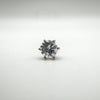 1ct CZ Solitaire Single Stud Earring in Sterling Silver 925