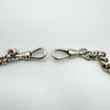 Vintage 18” Curb Chain & T-Bar Pendant - Double Dog Clip Sterling Silver 925 21g