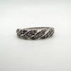 0.25ct Diamond Eternity Twisted Rope Ring in Sterling Silver 925 Size O - P