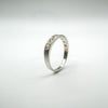 0.35ct CZ Half Hoop Band in Sterling Silver 925 Size O - P