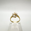 9ct Gold Pearl & Diamond Ring Size O - P Engagement Stacking Ring