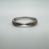 9ct White Gold .10ct Diamond Wedding Eternity Stacking Ring Size L - M