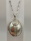 Vintage Celtic Glasgow Rose Secret Locket Pendant 18" Chain Sterling Silver 18g