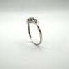 0.15ct Diamond Trilogy Engagement Ring Sterling Silver Size M - N