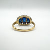 Antique 18ct Gold  1.80ct Trilogy Sapphire & Rose Cut Diamond Ring Size R - S