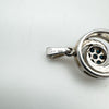 Unusual Blue & White 0.20ct Diamond Pendant in Sterling Silver 925