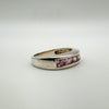 1ct Pink CZ Princess Cut Eternity Band Ring in Sterling Silver Size L - M *