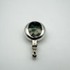 Chunky Vintage Agate Photo Locket Pendant in Sterling Silver 925 *