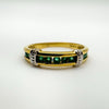 9ct Gold Emerald Ring Wedding Eternity Stacking Size M - N