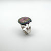 Unusual Large Purple Glass Colour Change Ring in Sterling Silver 925 Size N - O