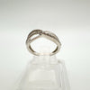 Multi Row Wavey Diamond Ring in Sterling Silver 925 Size L - M by TGGC