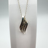 Diamond Bar Pendant on 16” Necklace in Sterling Silver 925 *