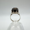 Vintage Huge 5ct Smoky Quartz Engagement Ring Sterling Silver 925 Size Q - R