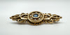 Vintage 9ct Gold Sapphire & Pearl Seed Brooch