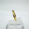 Diamond Ring in Sterling Silver 925 Size T - U Gold Plated